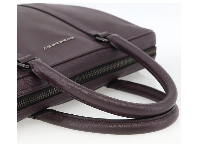 Burberry Handtasche aus Leder lila silber Auth ka2917 - Ansicht 7