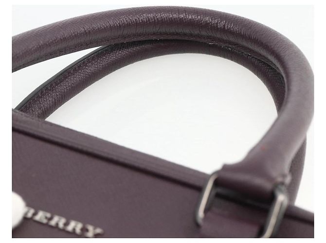 Burberry Handtasche aus Leder lila silber Auth ka2917 - Ansicht 8