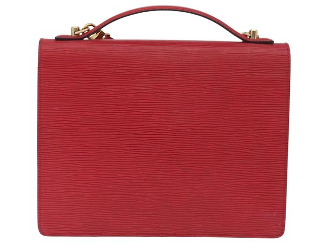 LOUIS VUITTON Borsa a Mano Epi Monceau 28 Rossa M40783 LV Auth BA10966 Rosso - vista 2