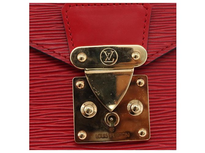LOUIS VUITTON Borsa a Mano Epi Monceau 28 Rossa M40783 LV Auth BA10966 Rosso - vista 20