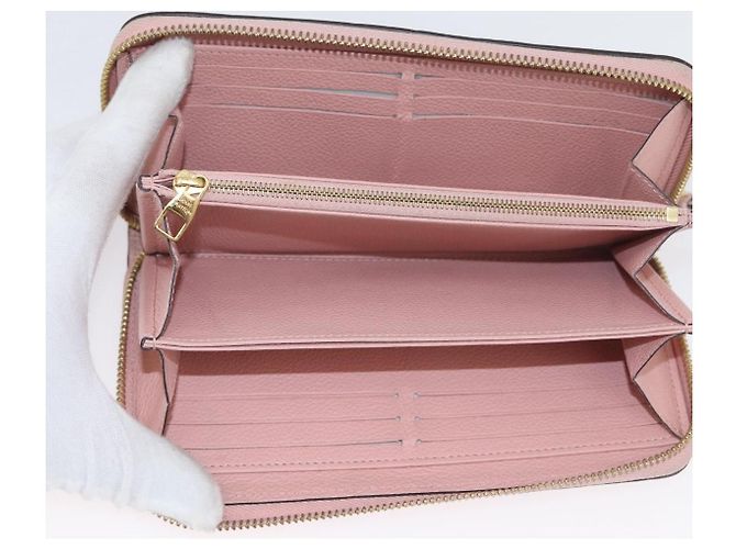 Portafoglio Zippy Monogram Empreinte LOUIS VUITTON Rosa M64090 LV Auth BA11337 - vista 9