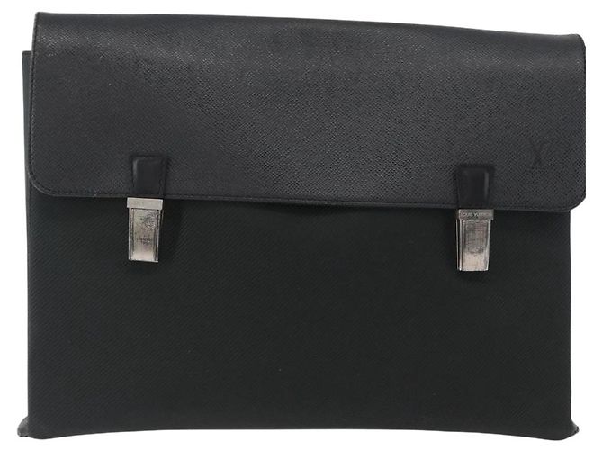 LOUIS VUITTON Borsa a Spalla Taiga Saratov GM Ardoise M30882 LV Auth ka2868 Grigio - vista 13