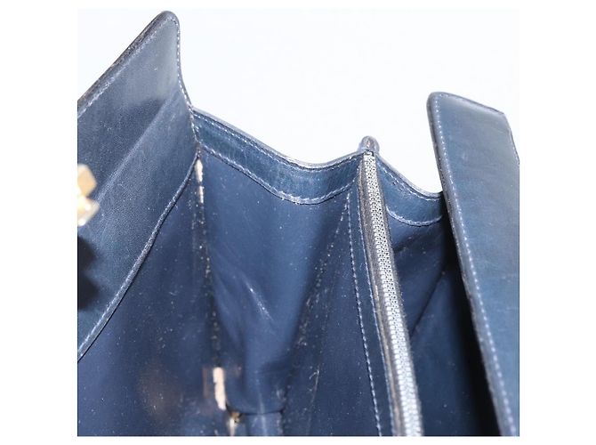 Borsa a Spalla Gucci GG Supreme Sherry Line PVC Blu Navy Oro Auth 171984 D'oro - vista 18