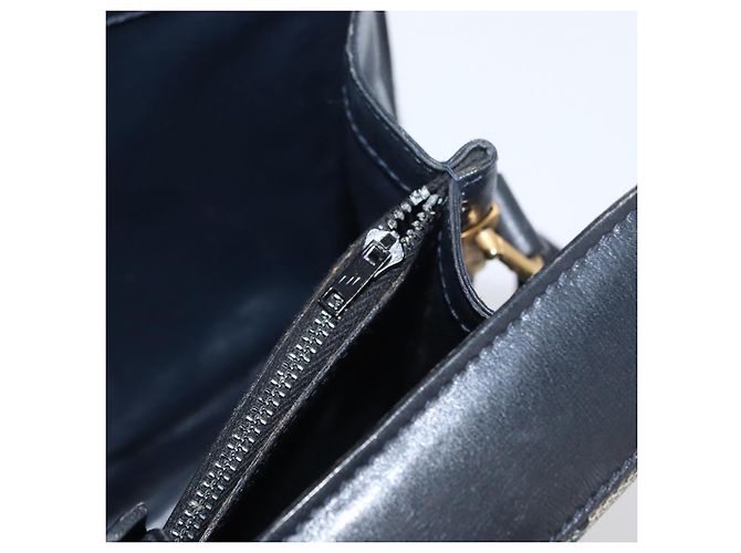 Borsa a Spalla Gucci GG Supreme Sherry Line PVC Blu Navy Oro Auth 171984 D'oro - vista 23