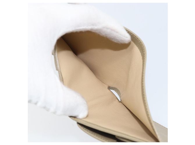 Portafoglio GUCCI Pelle Beige Oro 034 4276 0781 0 Auth bs33775 D'oro - vista 10
