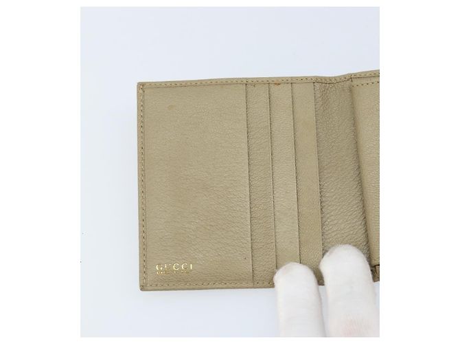 Portafoglio GUCCI Pelle Beige Oro 034 4276 0781 0 Auth bs33775 D'oro - vista 19