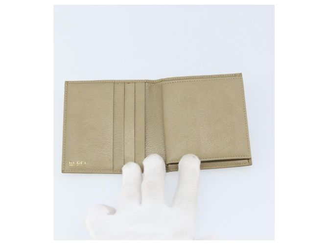 Portafoglio GUCCI Pelle Beige Oro 034 4276 0781 0 Auth bs33775 D'oro - vista 8