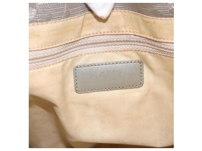 CHANEL Nuova Borsa da Viaggio in Nylon Beige CC Auth BA11252 - vista 17