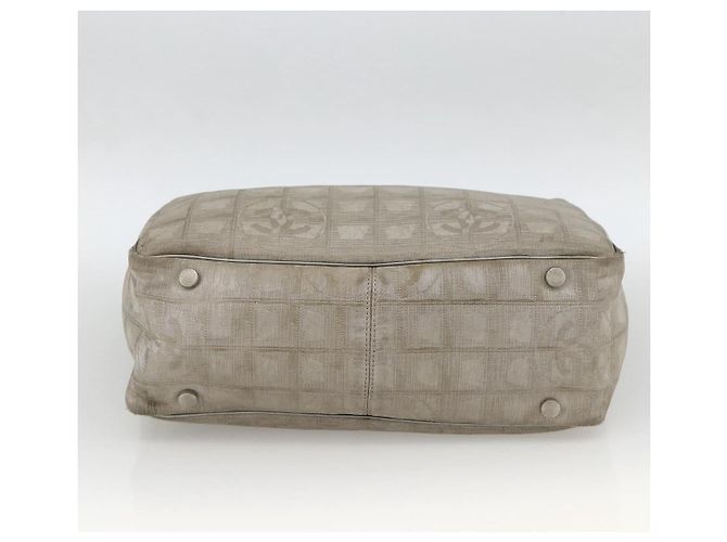 CHANEL Nuova Borsa da Viaggio in Nylon Beige CC Auth BA11252 - vista 5
