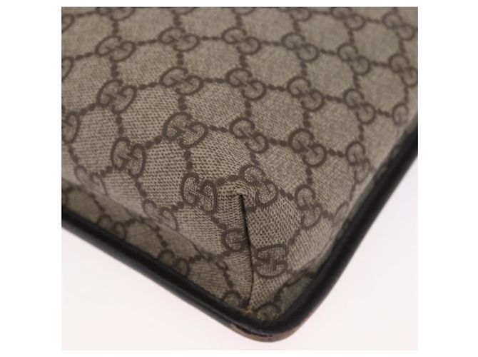 Borsa a Spalla GG Supreme in PVC Beige Argento di GUCCI 92560 Auth ka2891 - vista 16