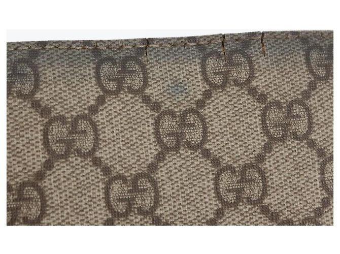 Borsa a Spalla GG Supreme in PVC Beige Argento di GUCCI 92560 Auth ka2891 - vista 3