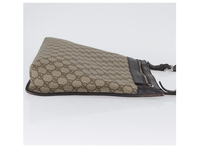 Borsa a Spalla GG Supreme in PVC Beige Argento di GUCCI 92560 Auth ka2891 - vista 4