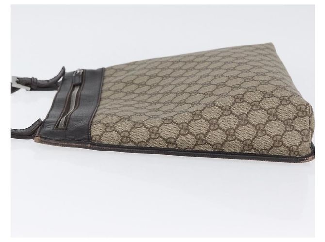 Borsa a Spalla GG Supreme in PVC Beige Argento di GUCCI 92560 Auth ka2891 - vista 5