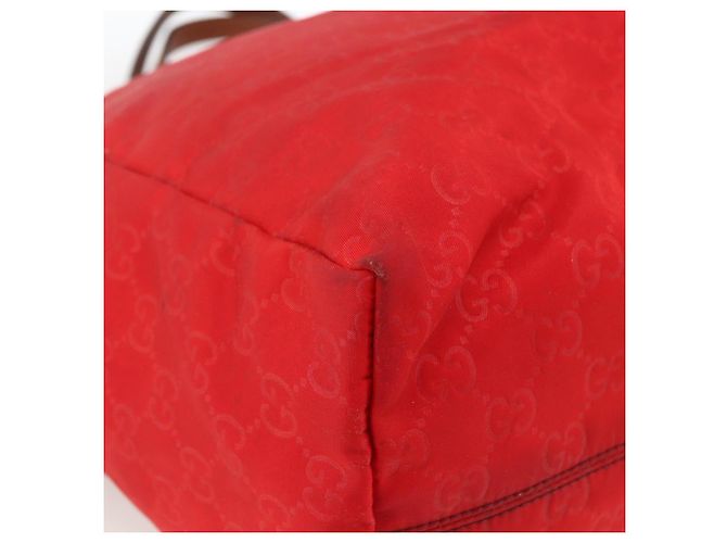 GUCCI GG Canvas Tote Bag Nylon Gold Rot 282439 Auth bs33704 Golden - Ansicht 14