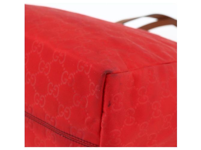 GUCCI GG Canvas Tote Bag Nylon Gold Rot 282439 Auth bs33704 Golden - Ansicht 15