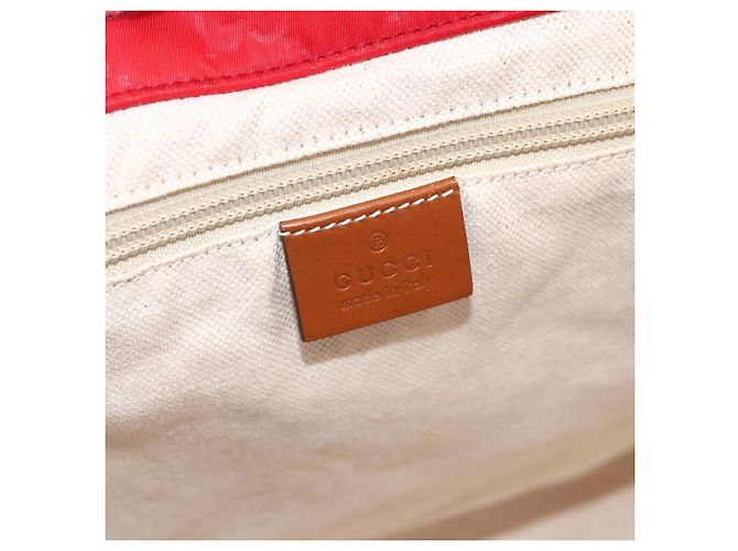 GUCCI GG Canvas Tote Bag Nylon Gold Rot 282439 Auth bs33704 Golden - Ansicht 18