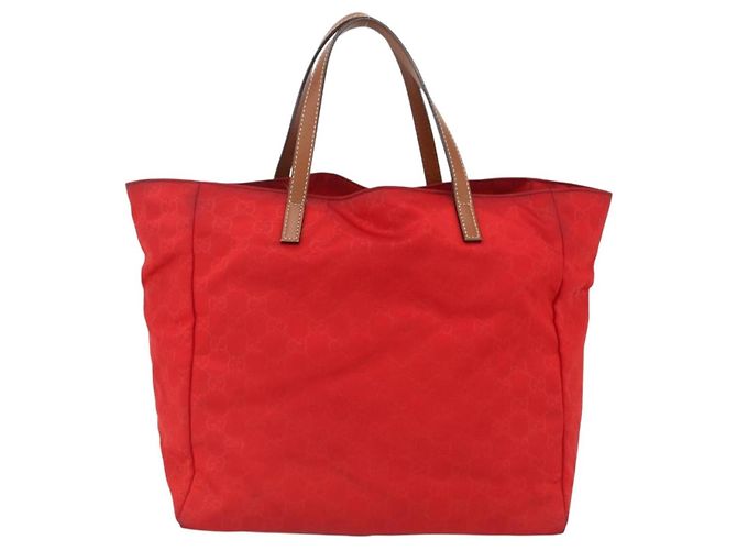 GUCCI GG Canvas Tote Bag Nylon Gold Rot 282439 Auth bs33704 Golden - Ansicht 2