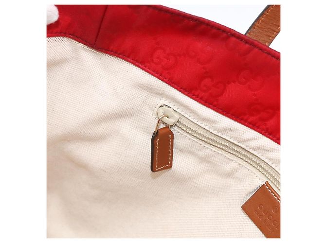 GUCCI GG Canvas Tote Bag Nylon Gold Rot 282439 Auth bs33704 Golden - Ansicht 21