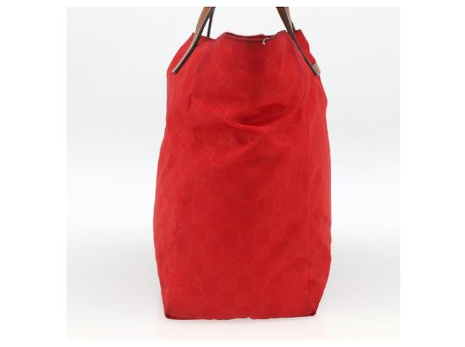 GUCCI GG Canvas Tote Bag Nylon Gold Rot 282439 Auth bs33704 Golden - Ansicht 3