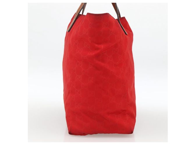 GUCCI GG Canvas Tote Bag Nylon Gold Rot 282439 Auth bs33704 Golden - Ansicht 4