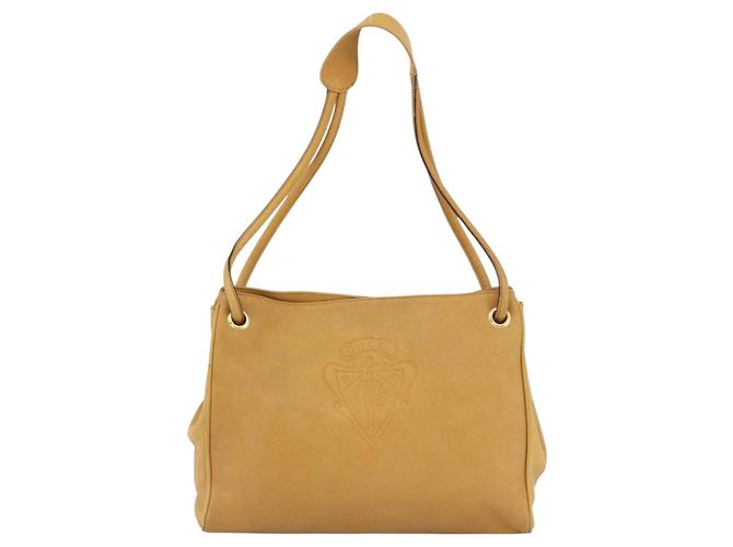 Gucci Borsa Tote in pelle beige oro Auth 173893 D'oro - vista 13