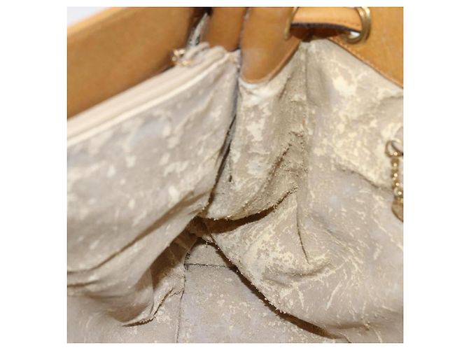 Gucci Borsa Tote in pelle beige oro Auth 173893 D'oro - vista 20