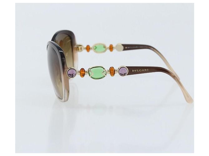Bulgari Gafas de sol BVLGARI de plástico marrón Auth bs33710 Castaño - vista 3