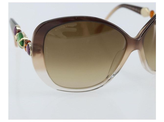 Bulgari Gafas de sol BVLGARI de plástico marrón Auth bs33710 Castaño - vista 5