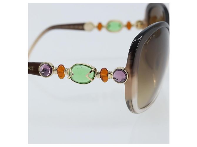 Bulgari Gafas de sol BVLGARI de plástico marrón Auth bs33710 Castaño - vista 7