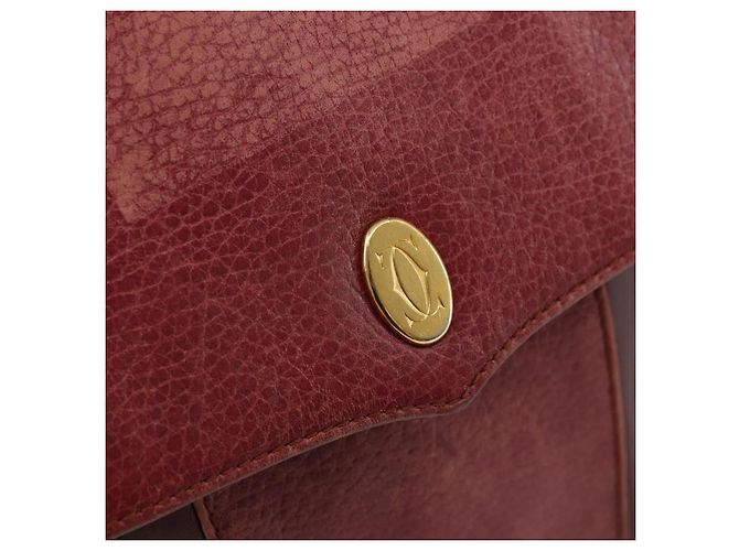 Borsa a Spalla Cartier in Pelle Rossa e Oro Auth ka2873 Rosso D'oro - vista 17