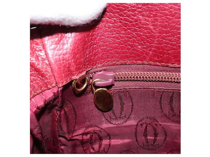 Borsa a Spalla Cartier in Pelle Rossa e Oro Auth ka2873 Rosso D'oro - vista 21