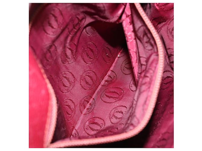 Borsa a Spalla Cartier in Pelle Rossa e Oro Auth ka2873 Rosso D'oro - vista 22