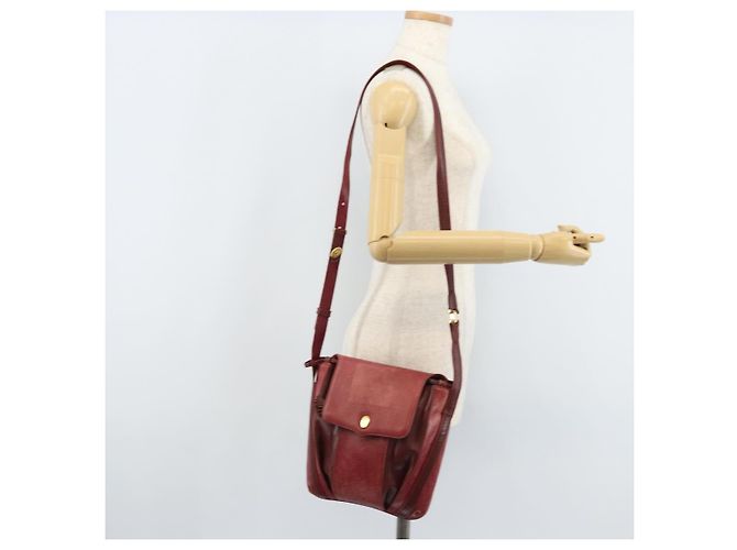 Borsa a Spalla Cartier in Pelle Rossa e Oro Auth ka2873 Rosso D'oro - vista 23