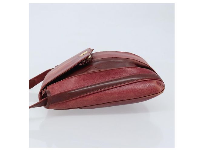 Borsa a Spalla Cartier in Pelle Rossa e Oro Auth ka2873 Rosso D'oro - vista 4