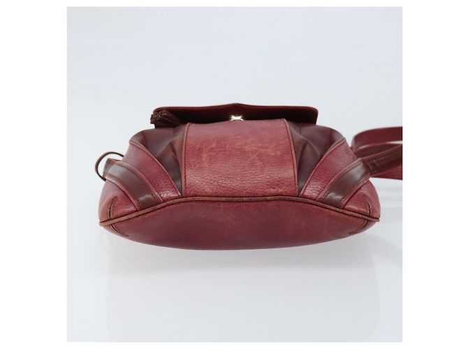 Borsa a Spalla Cartier in Pelle Rossa e Oro Auth ka2873 Rosso D'oro - vista 5