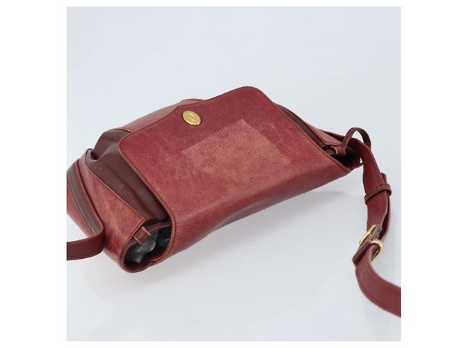 Borsa a Spalla Cartier in Pelle Rossa e Oro Auth ka2873 Rosso D'oro - vista 6