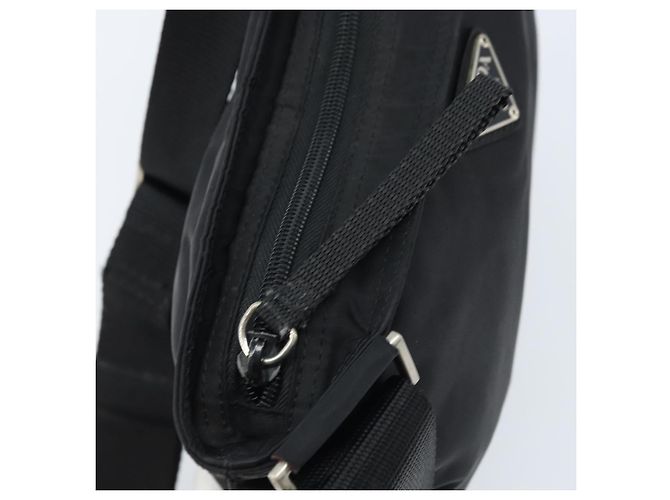 Borsa a Spalla PRADA Nylon Nero Argento Autentica am10675 - vista 10