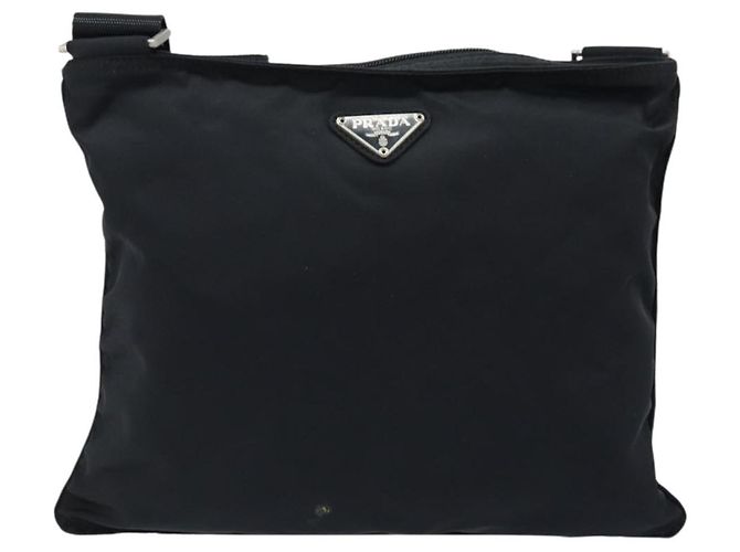 Borsa a Spalla PRADA Nylon Nero Argento Autentica am10675 - vista 13