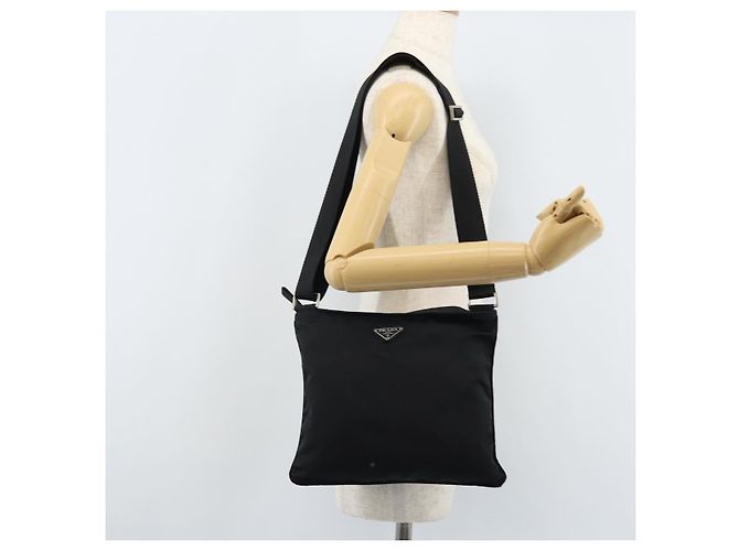 Borsa a Spalla PRADA Nylon Nero Argento Autentica am10675 - vista 22