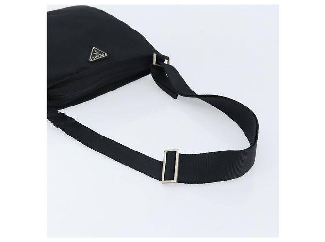 Borsa a Spalla PRADA Nylon Nero Argento Autentica am10675 - vista 7