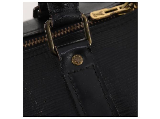 LOUIS VUITTON Epi Keepall 55 Borsa Boston Nera M42952 LV Auth 166220 Nero - vista 17