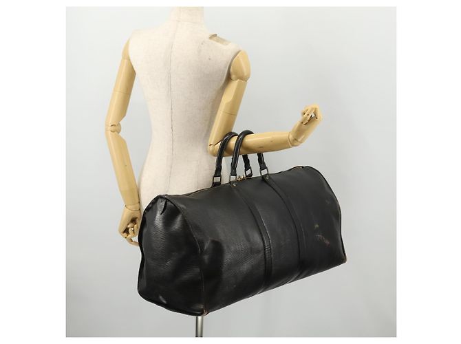 LOUIS VUITTON Epi Keepall 55 Borsa Boston Nera M42952 LV Auth 166220 Nero - vista 21
