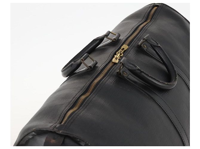 LOUIS VUITTON Epi Keepall 55 Borsa Boston Nera M42952 LV Auth 166220 Nero - vista 6