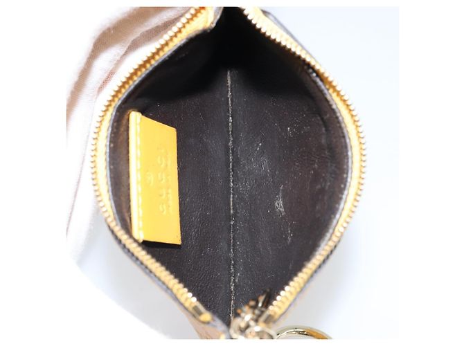 Monedero de lona Micro GG Guccissima PVC Amarillo 233183 Auth BA10953 - vista 11