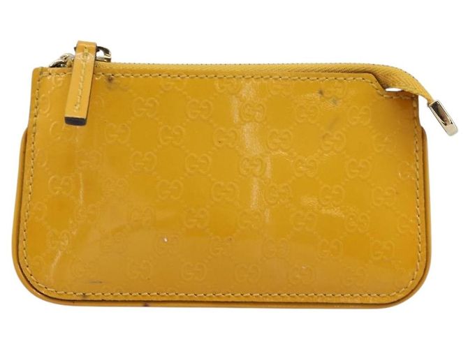 Monedero de lona Micro GG Guccissima PVC Amarillo 233183 Auth BA10953 - vista 13