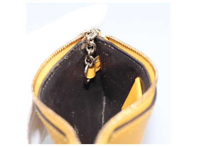 Monedero de lona Micro GG Guccissima PVC Amarillo 233183 Auth BA10953 - vista 19