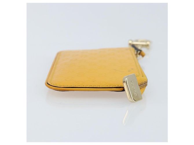 Monedero de lona Micro GG Guccissima PVC Amarillo 233183 Auth BA10953 - vista 3