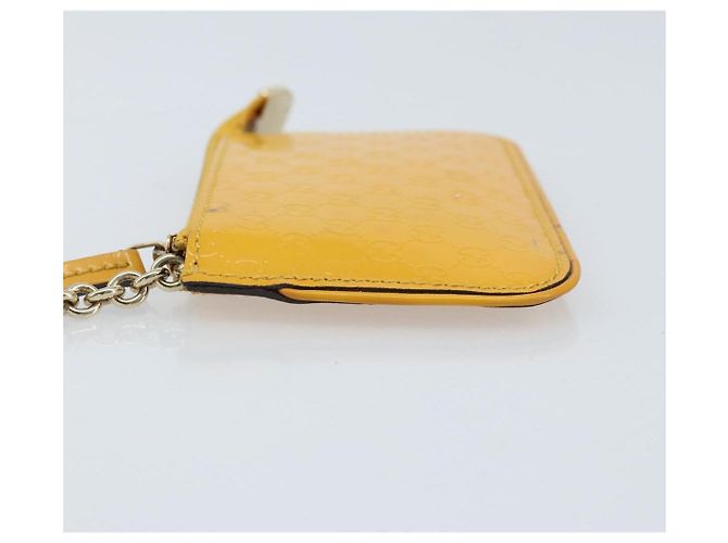 Monedero de lona Micro GG Guccissima PVC Amarillo 233183 Auth BA10953 - vista 4