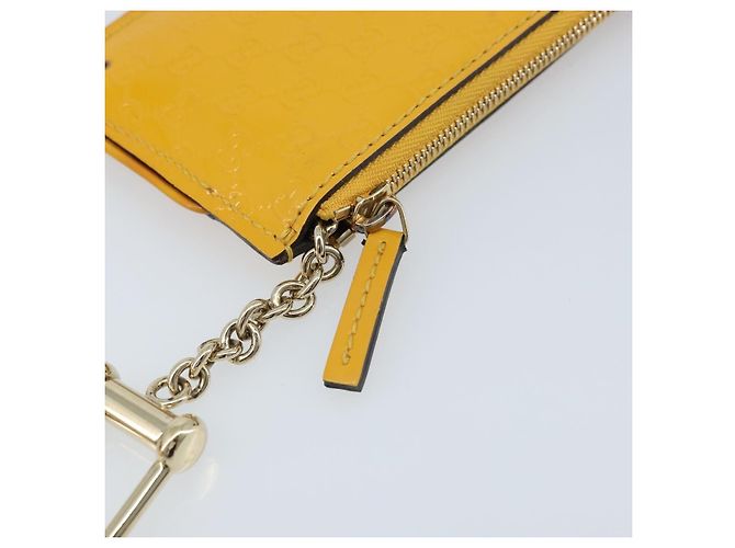 Monedero de lona Micro GG Guccissima PVC Amarillo 233183 Auth BA10953 - vista 9