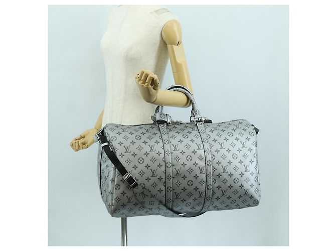 LOUIS VUITTON Borsa Keepall Bandoulière 50 Monogramma Argento M43848 Auth 171441SAM - vista 29